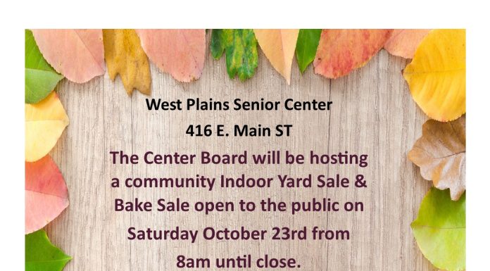 WPSC Yard & Bake Sale Saturday Oct. 23