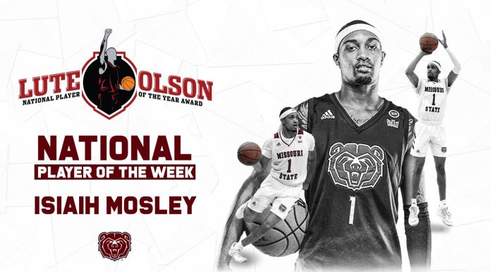 Mosley Named Lute Olson National Player of the Week