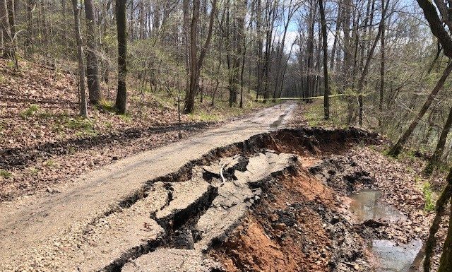 NPS Road 123 near Van Buren temporarily closed due to roadway collapse