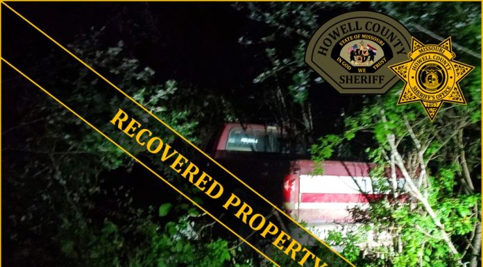 West Plains Man Arrested by Howell County Sheriff’s Office for Property Damage, Stolen Vehicle