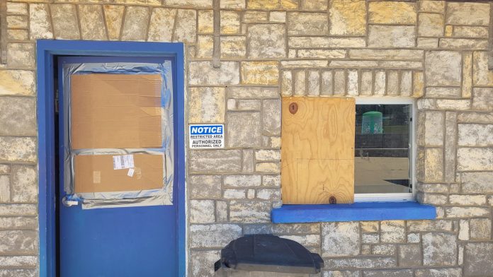 Aquatic center damage