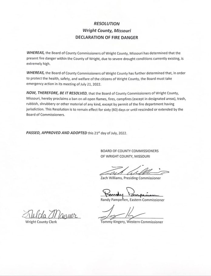 Wright County Burn Ban