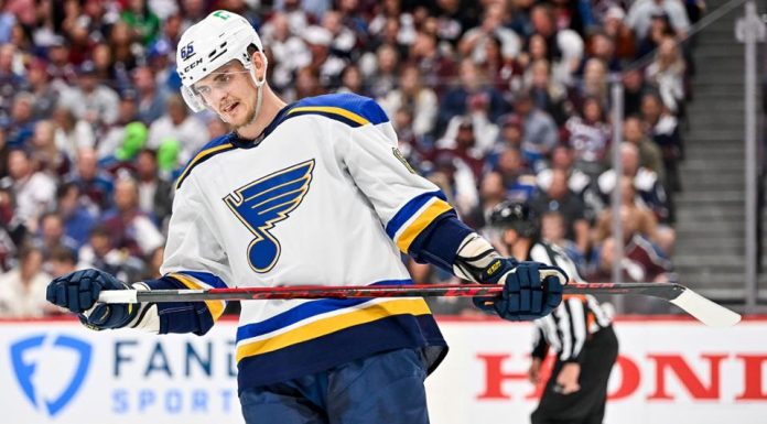 GM Doug Armstrong said forward had shoulder surgery and won’t be available for start of next season