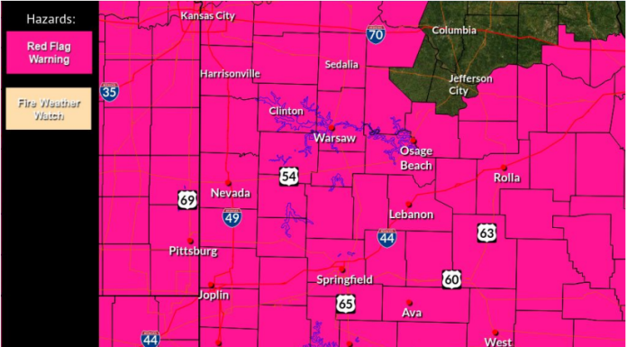Reg Flag Warning Issued for Area Spanning Today, Tomorrow