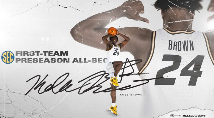 Kobe Brown Earns Preseason All-SEC Honors