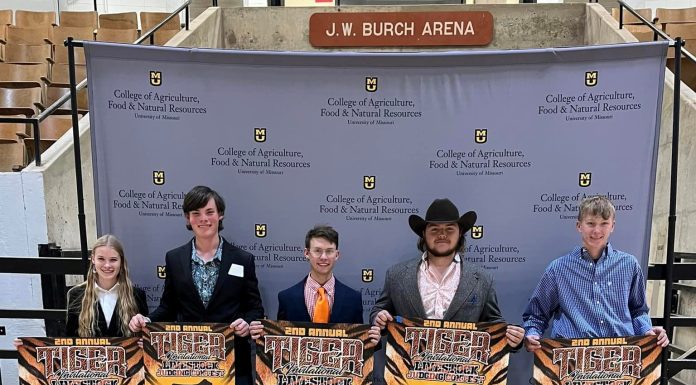 West Plains FFA Wins First Place at 2nd Annual Tiger Invitational Livestock Judging Contest