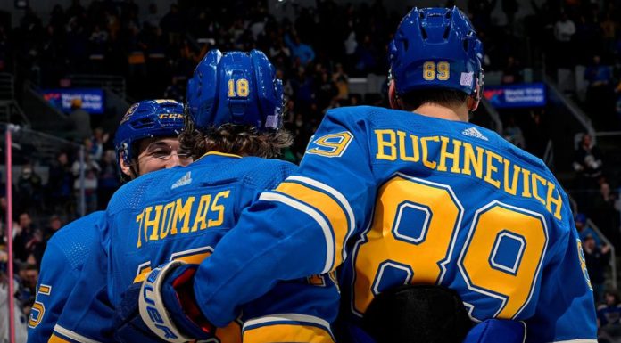 Martinook hat trick helps Hurricanes defeat Blues for third win in row
