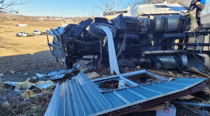 Two-vehicle crash destroys local business