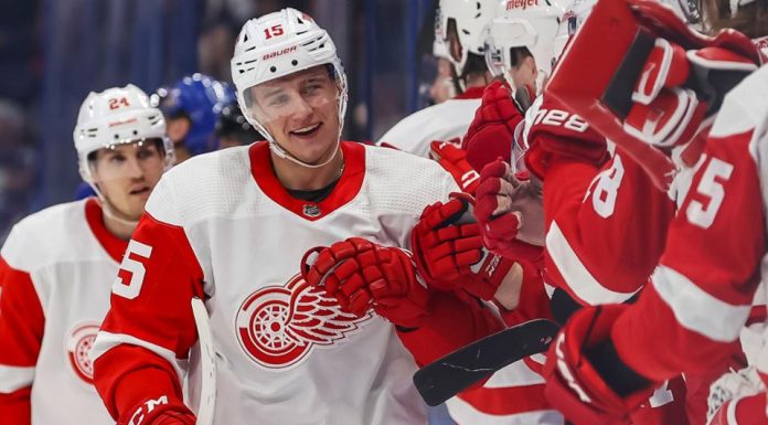 Blues acquire Vrana from Red Wings