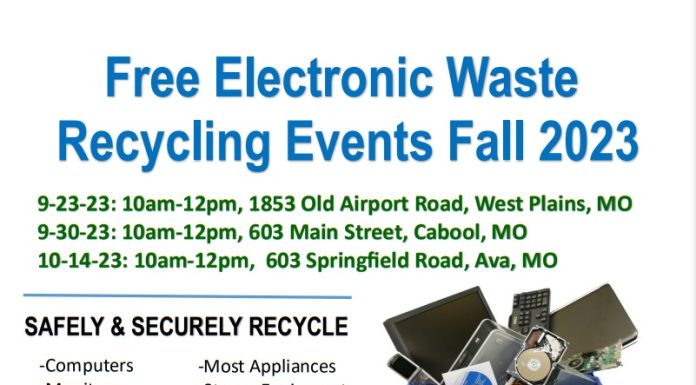Fall 2023 Electronic Waste Collection events held by the South Central Solid Waste District