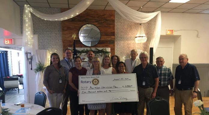West Plains Noon Rotary Club donates $1,000 to Boys & Girls Clubs of the Greater West Plains Area