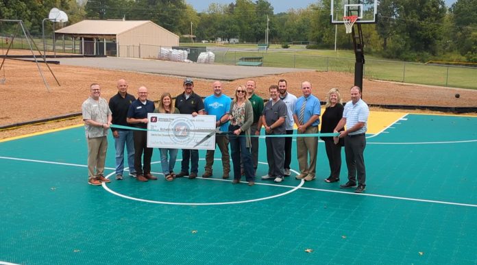 Ribbon Cutting for basketball court