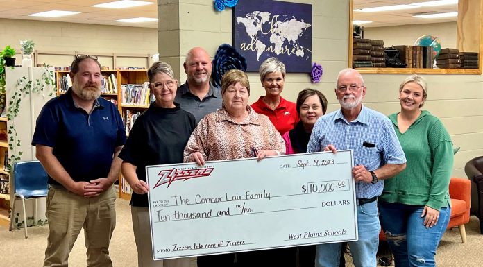 West Plains School District donates $10,000 to Lair Family for cancer treatments