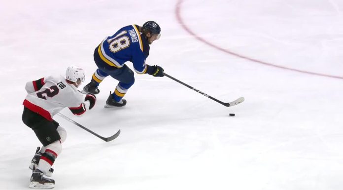 Blues defeat Senators in 1st game under Bannister, end 4-game skid