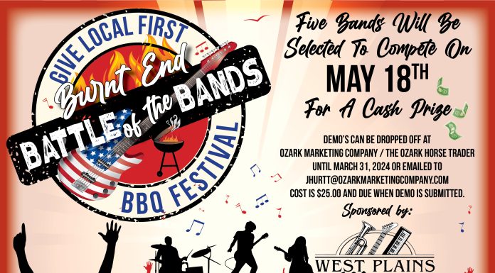 Bands Being Sought for May “Burnt End Battle of the Bands” Contest During KCBS BBQ Festival