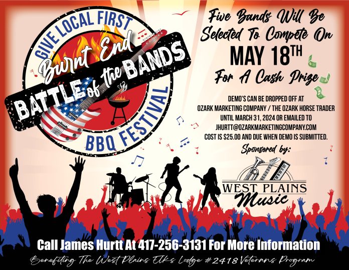 Burnt End Battle of the Bands flyer 1-4-24