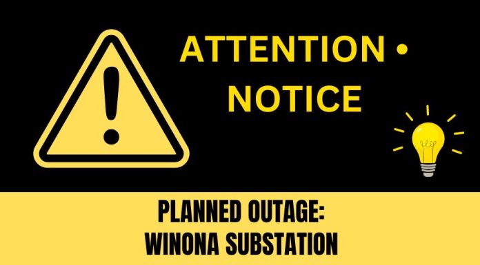 Planned Power Outage in Winona Tomorrow