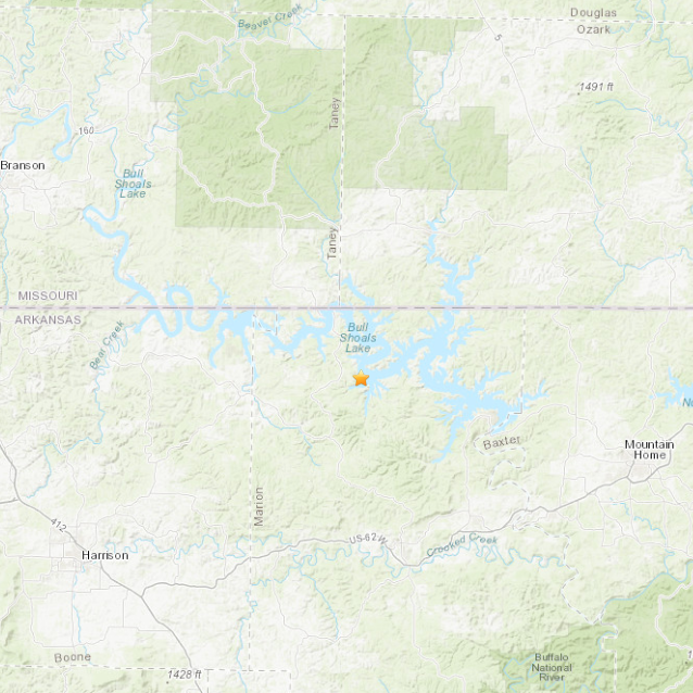 Earthquake Detected Bull Shoals