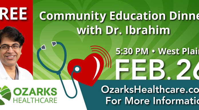 Ozarks Healthcare Invites the Public to a Free Public Education Dinner About Heart Health