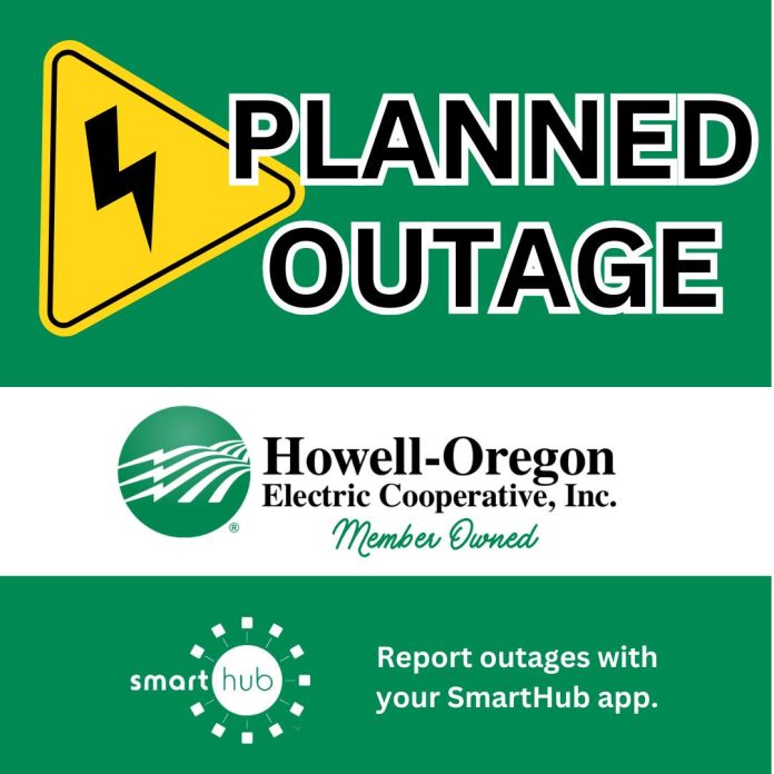 Howell-Oregon Planned Outage