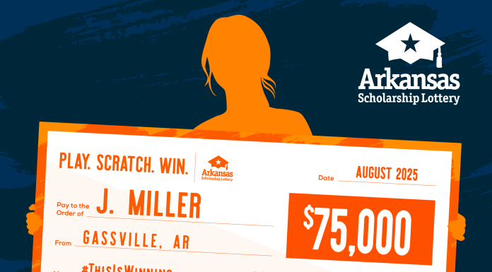 Gassville, AR. Resident Wins 75k in Arkansas Lottery