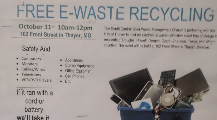 E-Waste Recycling Event Taking Place this Saturday in Thayer