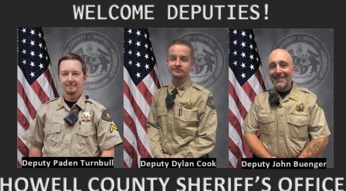 Howell County Sherriff’s Office Welcomes Three New Deputies