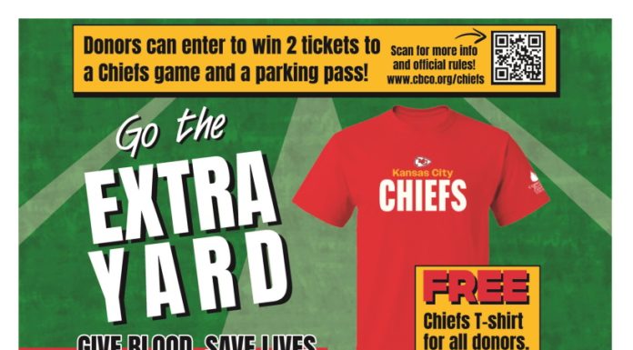 Receive Free KC Chief’s T-Shirt at CBCO Blood Drive in Houston