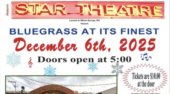 Christmas and Bluegrass Show Planned in Willow Springs December 6th