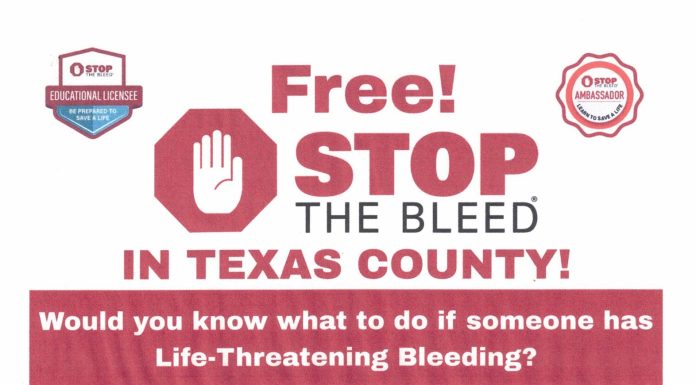“Stop the Bleed” Class Hosted in Houston, MO. May 27th