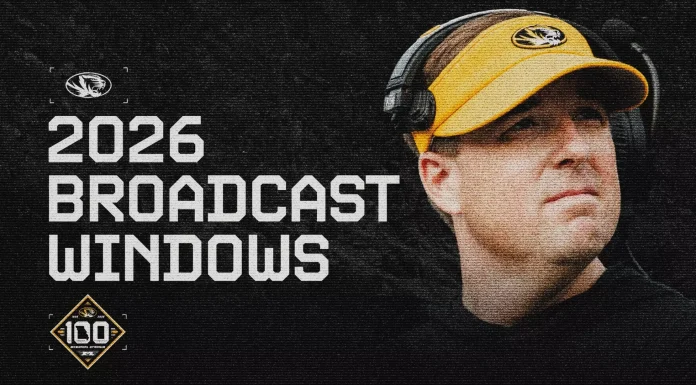 Television Windows Announced for Mizzou’s 2026 Football Season