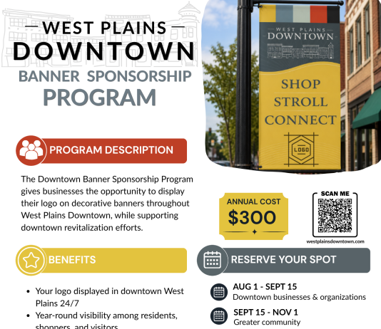 Downtown West Plains Launches New Banner Sponsorship Program to Promote Businesses and Support Revitalization