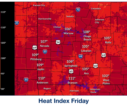 NWS Heat Advisory Extended to Friday