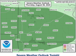 Slight Risk of Severe Weather Tonight, NWS Says