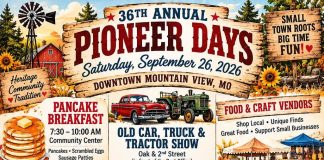 Pioneer Days in Mountain View Missouri Next Weekend