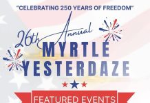 26th Annual Myrtle Yesterdaze Next Weekend