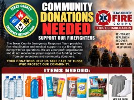 Texas County Fire ERT isAsking the Public to Help Provide Much Needed Items