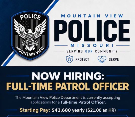 Mountain View PD Seeking New Officer