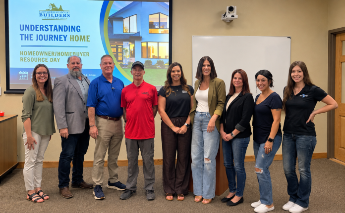 Appearing in the photo from left to right: Becky Butler, Lee Jordan, Myles Smith, Steve Bunn, Mindy Trail, Ashley Matejek, Whitney Frazier, Cari Perry, & Haleigh Walker.