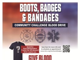 Squires First Responders Team Up for September 26 Boots, Badges and Bandages Blood Drive