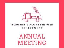 Squires Fire Department Invites Public to Annual Meeting