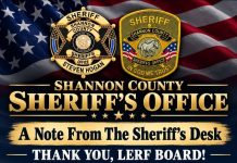 Shannon County Sheriff’s Office Receives $3,750 from LERF Board