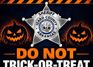 Izard County Sheriff’s Office Issues “Do Not Trick-or-Treat” List
