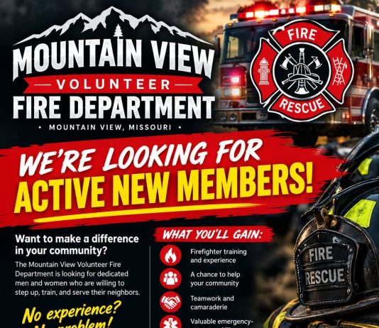 Mountain View Fire Department Looking for Volunteers
