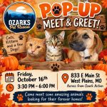 Pop Up Pet Adoption Event in West Plains Today