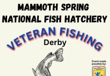 Veteran Fishing Derby Scheduled in Mammoth Spring