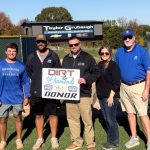 From Right to Left: Jim Peters, Rachel Peterson AD, Taylor Grubaugh,. Kadem Tharp Grizzlies Head Coach